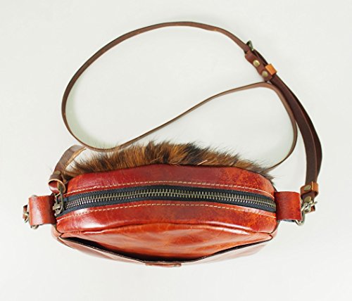 Leather Crossbody Round Cowhide Canteen Purse