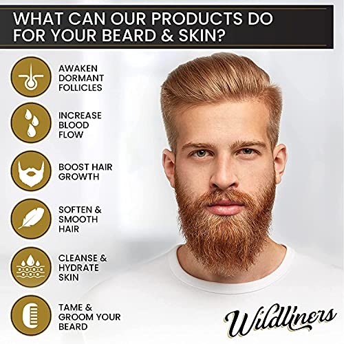 Beard Growth Kit Complete Beard Grooming Kit for Men with Titanium