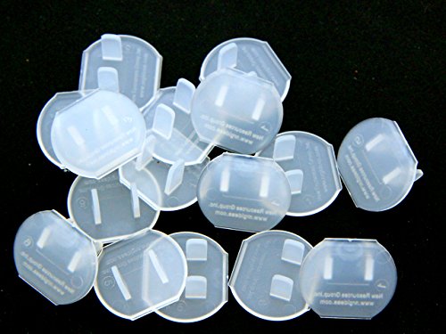 12 Pack Clear Electrical Outlet Safety Caps, Child Protection, and Draft Stoppers