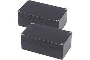 Junction Box, Zulkit Project Box IP65 Waterproof Outdoor Box ABS Plastic Electrical Boxes Electronic Enclosure Black 6.22 x 3