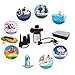 Electric Air Pump,Moonet Portable Quick-Fill Air Pump with 3 Nozzles, 110V AC/12V DC Deflates and Inflates for Swimming Ring, Inflatable Furniture, Air Beds, Air Boats, Outdoor Camping