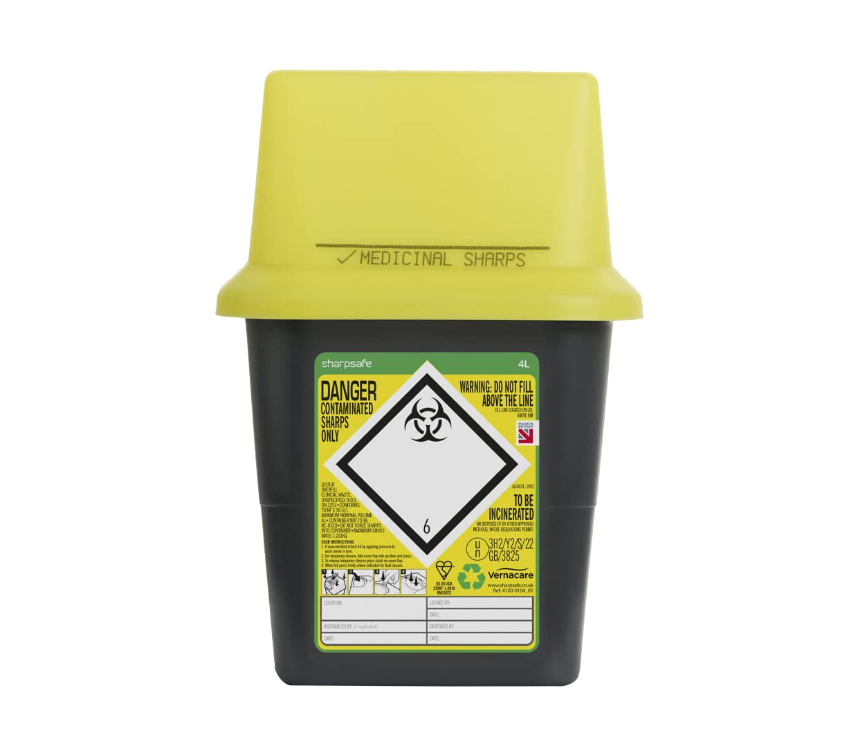 SHARP SAFE SHARPS BIN 4LTR