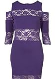Topshop Dress Up Purple Open Shoulder Lace Panel Bodycon Dress | Desertcart  Bahamas