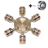ILoveFidget Fidget Hand Spinner EDC Toy, Customizable spinner, Brass, R188 detachable bearing, 2 - 5 minutes spins, relieves your stress, ADHD, anxiety, improve focus and attention