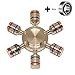 ILoveFidget Fidget Hand Spinner EDC Toy, Customizable spinner, Brass, R188 detachable bearing, 2 - 5 minutes spins, relieves your stress, ADHD, anxiety, improve focus and attention