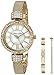Anne Klein Women's AK/2844GBST Swarovski Crystal Accented Gold-Tone Mesh Bracelet Watch and Bangle Set
