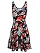 Tom's Ware Womens Casual Fit and Flare Floral Sleeveless Dress TWCWD054-BLACK-US S