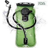 OMORC 3L Hydration Bladder, BPA Free Military Class Water Reservoir,Leakproof Hydration Bladder with Wide Opening Self-Locking Valve for Hiking Walking Biking Climbing Cycling Running,Green