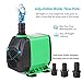 Pedy 800GPH (3000L/H) Submersible Water Pump for Pond, Aquarium, Fish Tank Fountain Water Quiet Pump Hydroponics, 24W