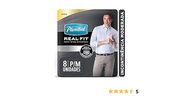 Plenitud Roupa Íntima Real Fit Homem, 8 unidades - P/M | Amazon.com.br
