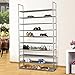 50 Pair Free Standing 10 Tier Shoe Tower Rack Storage Organizer