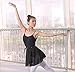 WOOSUN Women Girls Chiffon Ballet Skirt Dance Wrap Skirt Adjustable Waist Tie Ballet Skirts 38cm (Black)