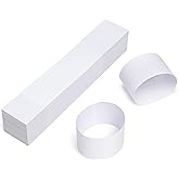 L LIKED 8x1.5 in (205 X 39mm) Self Adhesive Money Bands for Canadian Cash, 300 PCS Blank White Cash Straps