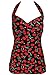 PinupClothingOnline Women's Cherry Retro Halter Neck Rockabilly Swimsuit