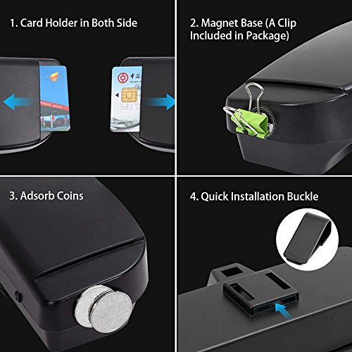 YOCTM Auto Sun Visor Clip Holder Eyeglasses Glasses Case Storage Box for Jeep Audi BMW Benz VW Golf Car Styling Accessories (Black) - Thumbnail 6