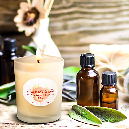 image for YMING Scented Candles Set of 8, Natural Soy Wax Frosted Glass Aromathe