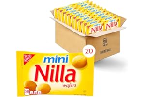 Nilla Wafers Cookies, Traditional Nilla Wafers, Perfect for Snacking, Vanilla Wafers Cookies 20 pk bundled by Schoolhouse Snacks