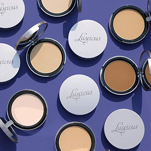Luscious Cosmetics Velvet Matte Oil Control Pressed Powder Foundation | Vegan and Cruelty Free | Multi-use Foundation & Setting Powder (#2 Medium Beige w/Gold Undertones 0.35oz) - Thumbnail 4