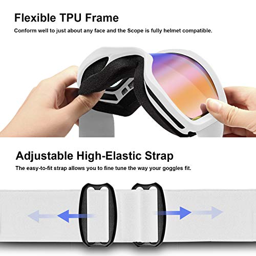 image for Unigear Skido X1 Ski Goggles, Snowboard Snow Goggles for Men, Women & 