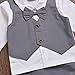 Infant and Toddler Baby Boy Gentleman Formal Party Wedding Suits Outfits (6-12Months, Grey)