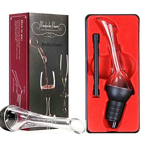 BeRicham Wine Aerator Pourer - Premium Wine Pourer Decanter for Aerating Wine Instantly Perfect Gift for Wine Lovers/Wine Accessories, FDA Approved, Gift Box Included