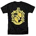 Popfunk Harry Potter Hufflepuff Logo Hogwarts T Shirt & Stickers (Medium) Black