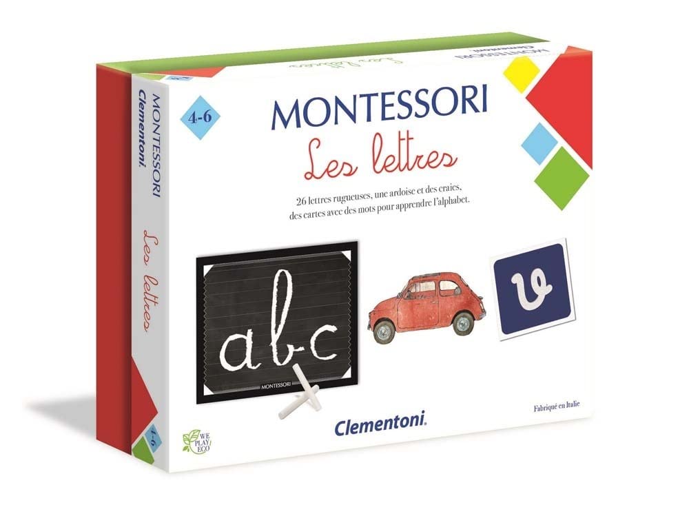 Clementoni Montessori Les Lettres, 52374.0, Multi-Colour