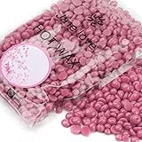 Hair Removal Wax Bean, Toraway No Strip Depilatory Hot Film Hard Wax Pellet Waxing Bikini Hair Removal Bean 50g (Pink)