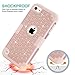 New iPod Cases 2019 Released,iPod 6/5 Case, PIXIU Shockproof Heavy Duty High Impact Rhinestone Bling Hybrid Armor Protective Case Cover Rose Gold