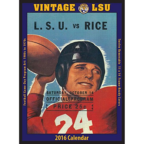 Vintage LSU Tigers Football Poster Calendar by Asgard Press