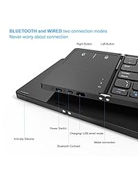 Teclado Bluetooth plegable, Negro