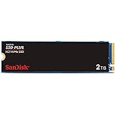 SanDisk 2TB SSD Plus M.2 NVMe SSD - PCIE Gen 3.0, Up to 3,200 MB/s - Internal Solid State Drive - SDSSDA3N-2T00-G26