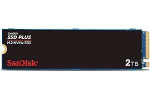 SanDisk 2TB SSD Plus M.2 NVMe SSD - PCIE Gen 3.0, Up to 3,200 MB/s - Internal Solid State Drive - SDSSDA3N-2T00-G26