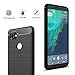 Google Pixel XL 2 Case,Google Pixel XL2 Case, Dretal Carbon Fiber Shock Resistant Brushed Texture Soft TPU Phone case Anti-fingerprint Flexible Full-body Protective Cover For Google Pixel 2 XL (Black)