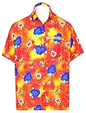 LA LEELA Shirt Casual Button Down Short Sleeve Beach Shirt Men Aloha Pocket 173 Blue