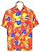 LA LEELA Men's Regular Fit Funny Hawaiian Shirt Beach Button Down Up Printed