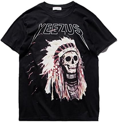 Fighting Men'S T-shirt Of Indian Rap Music Indian Skeleton Kanye West Yeezus XS Sizes