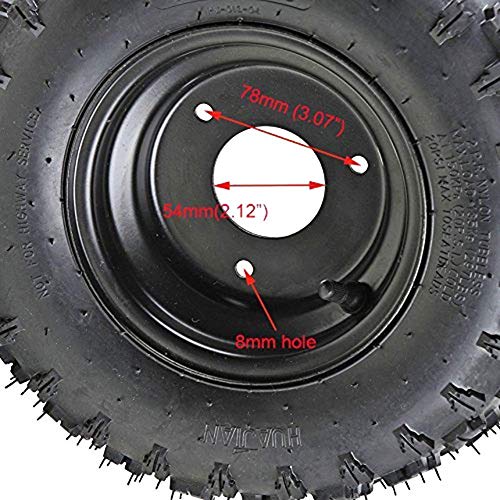 WPHMOTO Go Kart Rear Axle Assembly Complete Wheel Hub Kit & Tires With