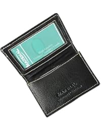 100% Leather Business Card Holder Black #96-70