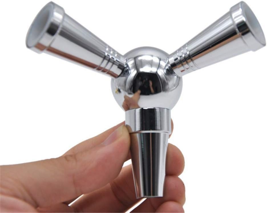 XZYP Cabeza De Conversión De Tubo De Accesorios De Cachimba Árabe, Cambio De Tubo Único, Convertidor De Tubo De Cachimba Doble Distribuidor,Plata