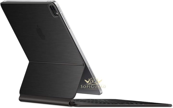 Amazon Com Sopiguard Skin For Ipad Pro Magic Keyboard 12 9 Ipad Pro A2229 Precision Edge To Edge Vinyl Sticker Top Keyboard And Rear Panel 3m Brushed Black Computers Accessories
