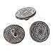 PEPPERLONELY Brand 10PC Metal Shank Button Round Antique Copper Spray Painted White Single Hole Flower Pattern 15.0mm(5/8)