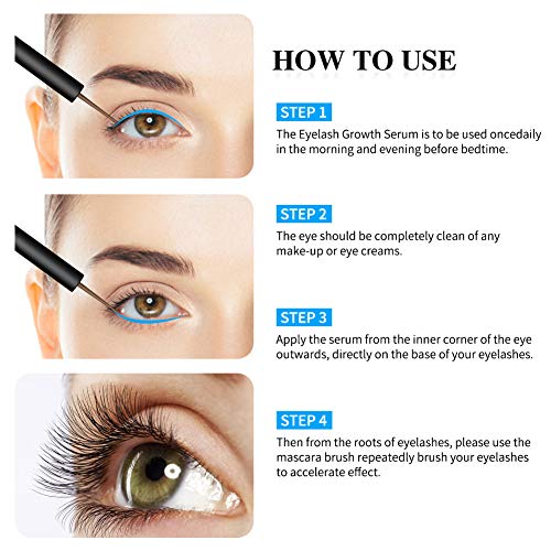 Eyelash Growth Serum,Eyebrow Lash Growth Serums Enhancer Natural Rapid Brow & Lash Booting for Longer Thick and Stronger Eyelash Extension (0.17 fl. oz) - Thumbnail 5