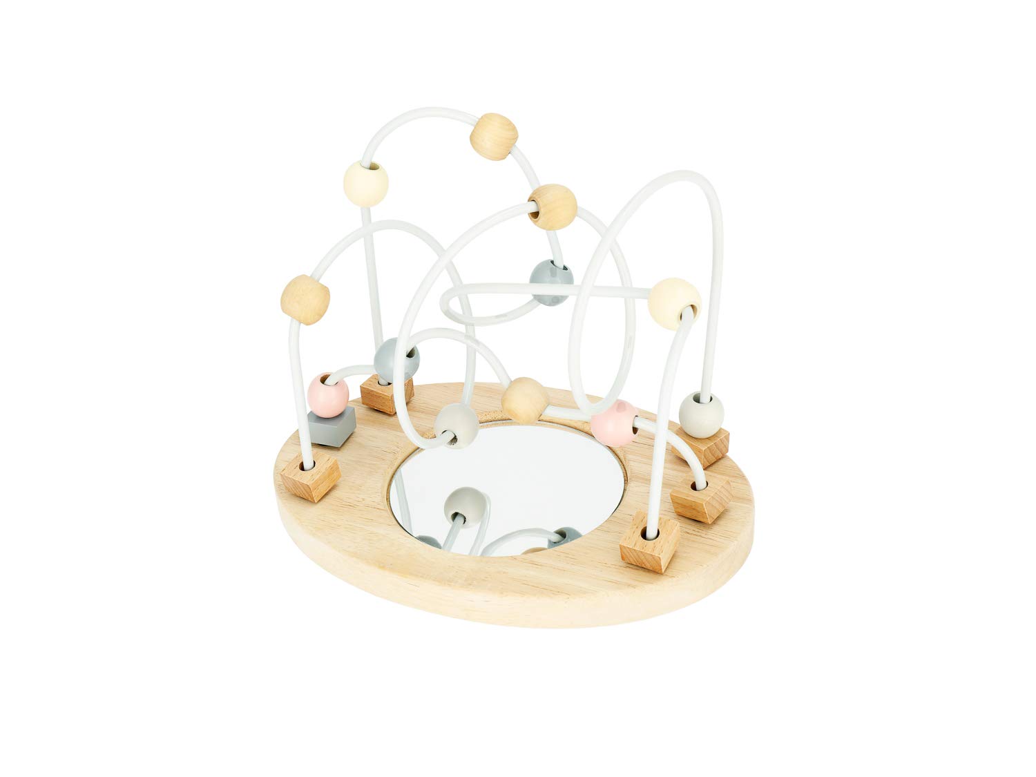 Bieco Bead Maze with Mirror | Wooden Baby Toys | Roller Coaster Toy | Wooden Activity Toys High Chair Toys Activity Cube for 1 Year Old Wooden Activity Cube Wooden Activity Table Activity Tables