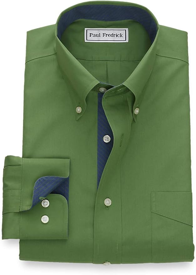 solid green dress shirt