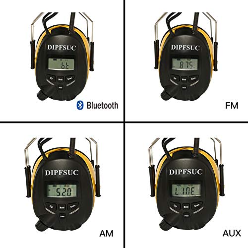 image for DIPFSUC Rechargeable Bluetooth AM/FM Radio Headphones,Wireless Hearing