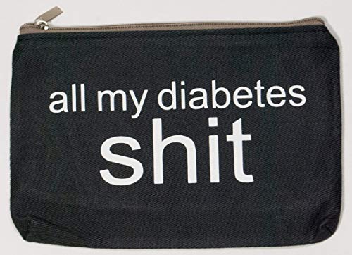 All My Diabetes Stuff Small Supplies Carrying Case Bag (approx. 4.75in x 7in)