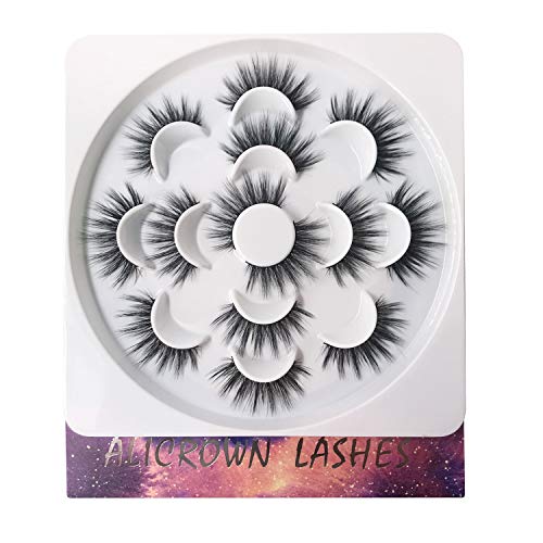 False Eyelashes 3D Lashes Pack Fur Long Lashes Reusable Soft Fake Eyelashes 7 Pairs