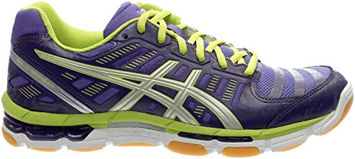 Asics GelCyber Shot Womens Volleyball Shoe 8.5 Purple-Silver-Lime