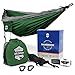 Lightweight 2 Person (Double) Camping Hammock Includes Headlamp, Tree Straps, Carabiners and Stuff Sack
